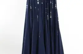 REBECCA TAYLOR Navy Silk Meteor Shower