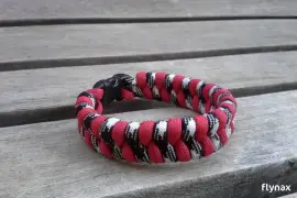 Unisex Paracord Bracelet-Digital Red